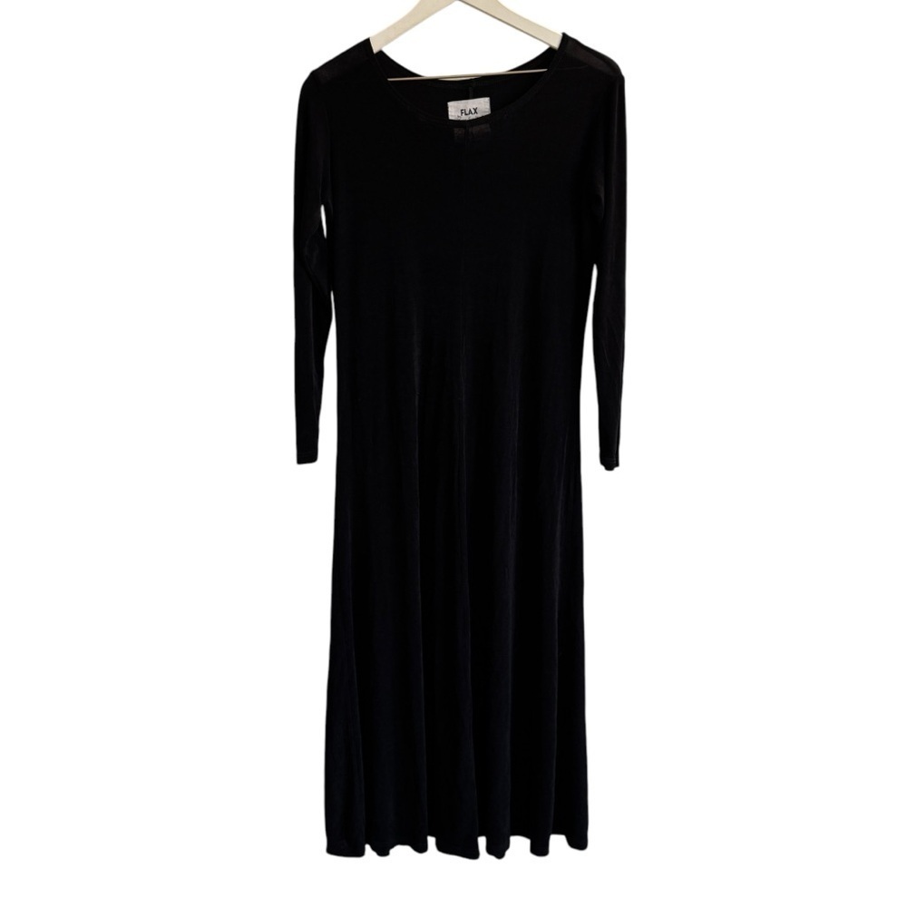 FLAX Long Sleeve Slinky Maxi Dress, Size S